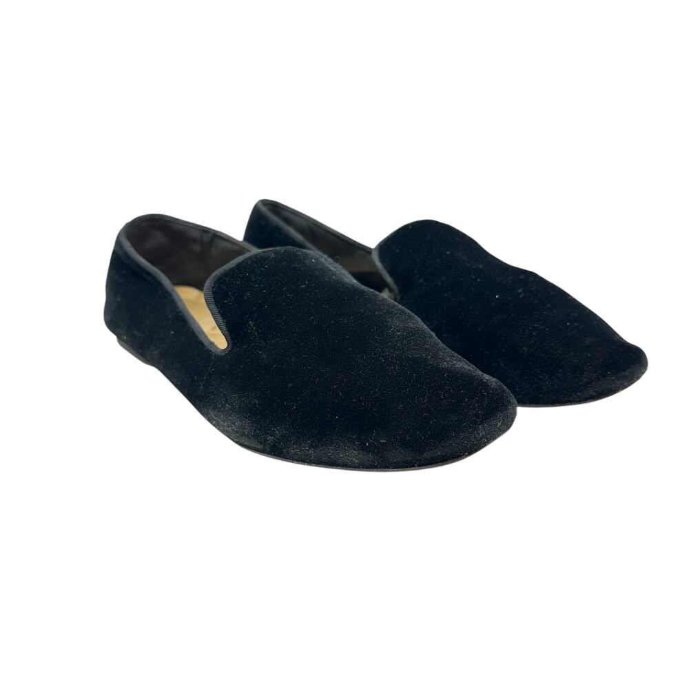 Birdies The Starling Velvet Flat Loafers Black Size US 8